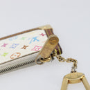 LOUIS VUITTON Multicolor Pochette Cles Coin Purse White M92655 LV Auth hk4078-8