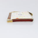 LOUIS VUITTON Multicolor Pochette Cles Coin Purse White M92655 LV Auth hk4078-3