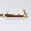 LOUIS VUITTON Multicolor Pochette Cles Coin Purse White M92655 LV Auth hk4078-4