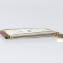 LOUIS VUITTON Multicolor Pochette Cles Coin Purse White M92655 LV Auth hk4078-5