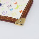 LOUIS VUITTON Multicolor Pochette Cles Coin Purse White M92655 LV Auth hk4078-7