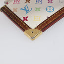 LOUIS VUITTON Multicolor Pochette Cles Coin Purse White M92655 LV Auth hk4078-14