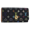 LOUIS VUITTON Multicolor Multicles 4 Key Case Black M93732 LV Auth hk4079-1