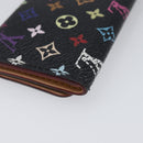 LOUIS VUITTON Multicolor Multicles 4 Key Case Black M93732 LV Auth hk4079-16
