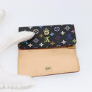 LOUIS VUITTON Multicolor Multicles 4 Key Case Black M93732 LV Auth hk4079-18