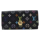 LOUIS VUITTON Multicolor Multicles 4 Key Case Black M93732 LV Auth hk4079-13