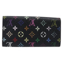 LOUIS VUITTON Multicolor Multicles 4 Key Case Black M93732 LV Auth hk4079-2