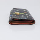 LOUIS VUITTON Multicolor Multicles 4 Key Case Black M93732 LV Auth hk4079-3