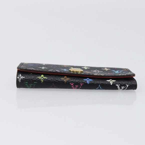 LOUIS VUITTON Multicolor Multicles 4 Key Case Black M93732 LV Auth hk4079