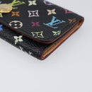 LOUIS VUITTON Multicolor Multicles 4 Key Case Black M93732 LV Auth hk4079-7
