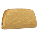 LOUIS VUITTON Epi Dauphine PM Pouch Yellow M48449 LV Auth hk4081-1