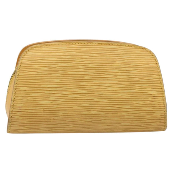 LOUIS VUITTON Epi Dauphine PM Pouch Yellow M48449 LV Auth hk4081