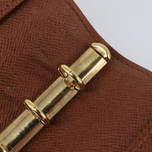 LOUIS VUITTON Monogram Agenda PM Day Planner Cover R20005 LV Auth hk4082