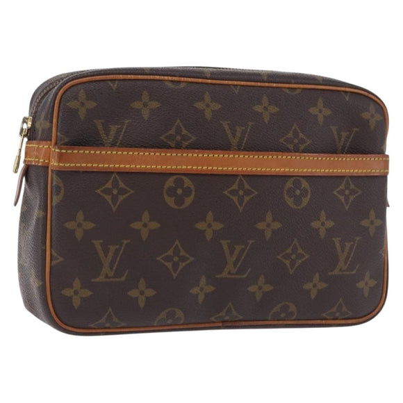 LOUIS VUITTON Monogram Compiegne 23 Clutch Bag M51847 LV Auth hk4084