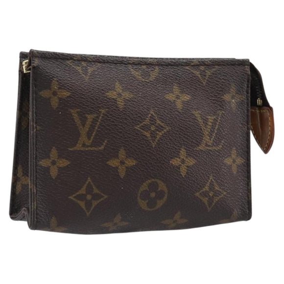 LOUIS VUITTON Monogram Poche Toilette 15 Pouch M47546 LV Auth hk4086