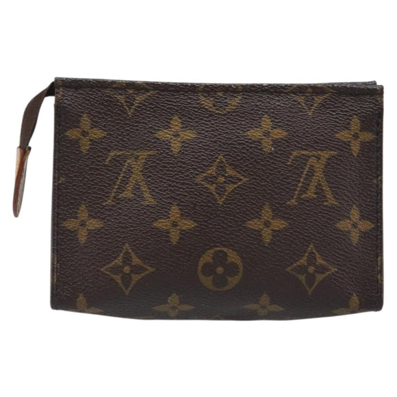 LOUIS VUITTON Monogram Poche Toilette 15 Pouch M47546 LV Auth hk4086