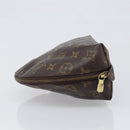 LOUIS VUITTON Monogram Trousse Demi Ronde Cosmetic Pouch M47520 LV Auth hk4091-4