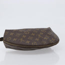 LOUIS VUITTON Monogram Trousse Demi Ronde Cosmetic Pouch M47520 LV Auth hk4091-5
