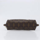 LOUIS VUITTON Monogram Trousse Demi Ronde Cosmetic Pouch M47520 LV Auth hk4091-6