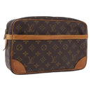 LOUIS VUITTON Monogram Compiegne 28 Clutch Bag M51845 LV Auth hk4095-1