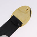VERSACE Belt Leather 43.3"" Black Gold Auth hk4097-6