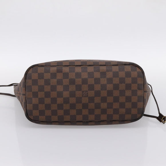 LOUIS VUITTON Damier Ebene Neverfull MM Tote Bag N51105 LV Auth hk4116