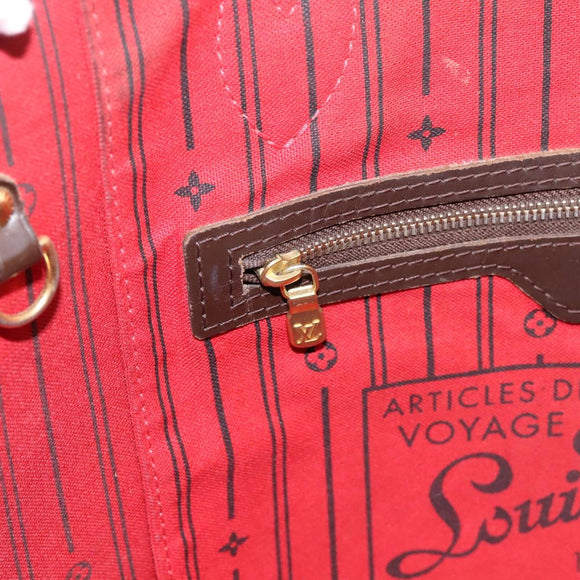 LOUIS VUITTON Damier Ebene Neverfull MM Tote Bag N51105 LV Auth hk4116