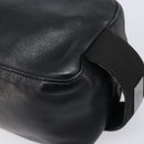 GUCCI Pouch Leather Black Silver 039 0974 Auth hk4120-10