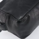 GUCCI Pouch Leather Black Silver 039 0974 Auth hk4120-11