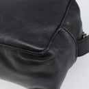 GUCCI Pouch Leather Black Silver 039 0974 Auth hk4120-12