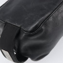 GUCCI Pouch Leather Black Silver 039 0974 Auth hk4120-13
