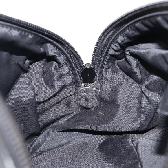 GUCCI Pouch Leather Black Silver 039 0974 Auth hk4120