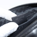 GUCCI Pouch Leather Black Silver 039 0974 Auth hk4120-19