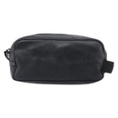 GUCCI Pouch Leather Black Silver 039 0974 Auth hk4120-2