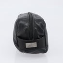 GUCCI Pouch Leather Black Silver 039 0974 Auth hk4120-4