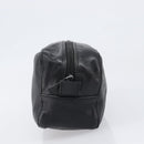 GUCCI Pouch Leather Black Silver 039 0974 Auth hk4120-5