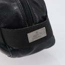 GUCCI Pouch Leather Black Silver 039 0974 Auth hk4120-7