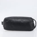 GUCCI Pouch Leather Black Silver 039 0974 Auth hk4120-9