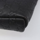 GUCCI GG Canvas Guccissima Shoulder Bag Leather Black Gold Auth hk4122-9