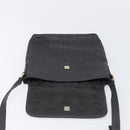 GUCCI GG Canvas Guccissima Shoulder Bag Leather Black Gold Auth hk4122-10