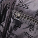 GUCCI GG Canvas Guccissima Shoulder Bag Leather Black Gold Auth hk4122-21