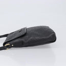 GUCCI GG Canvas Guccissima Shoulder Bag Leather Black Gold Auth hk4122-4