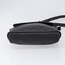 GUCCI GG Canvas Guccissima Shoulder Bag Leather Black Gold Auth hk4122-5