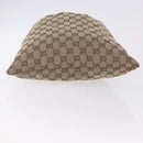 GUCCI GG Canvas Drawstring Bag Beige Silver 014 1136 Auth hk4124-7