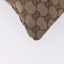 GUCCI GG Canvas Drawstring Bag Beige Silver 014 1136 Auth hk4124-14