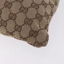 GUCCI GG Canvas Drawstring Bag Beige Silver 014 1136 Auth hk4124-15