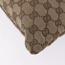 GUCCI GG Canvas Drawstring Bag Beige Silver 014 1136 Auth hk4124-16