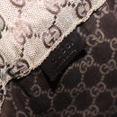 GUCCI GG Canvas Drawstring Bag Beige Silver 014 1136 Auth hk4124-19