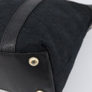 GUCCI GG Canvas Hand Bag Black Gold 141471 Auth hk4126-9