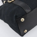 GUCCI GG Canvas Hand Bag Black Gold 141471 Auth hk4126-14